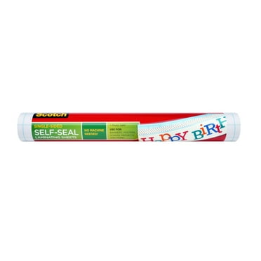 Scotch Self-Seal Laminating Sheets, Single Sided, 16" x 10', 1 Roll
