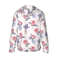 thumbnail image 3 of Daiia Lavender Flowers UPF 50+ Sun Protection Hoodie Jacket Lightweight Long Sleeve Sun Shirt for Women Men with Pocket Hiking Outdoor-Small, 3 of 9