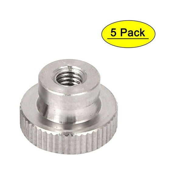 Unique Bargains 5Pcs M5 304 Stainless Steel Hand Tighten Knurled Thumb Nuts Fasteners