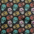 thumbnail image 1 of oneOone Rayon Black Fabric Skull Craft Projects Decor Fabric Printed By The Yard 56 Inch Wide-aB, 1 of 4