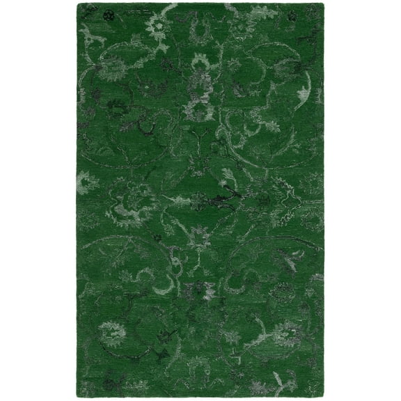 SAFAVIEH Anatolia Jamaar Floral Area Rug, Dark Green, 3' x 5'