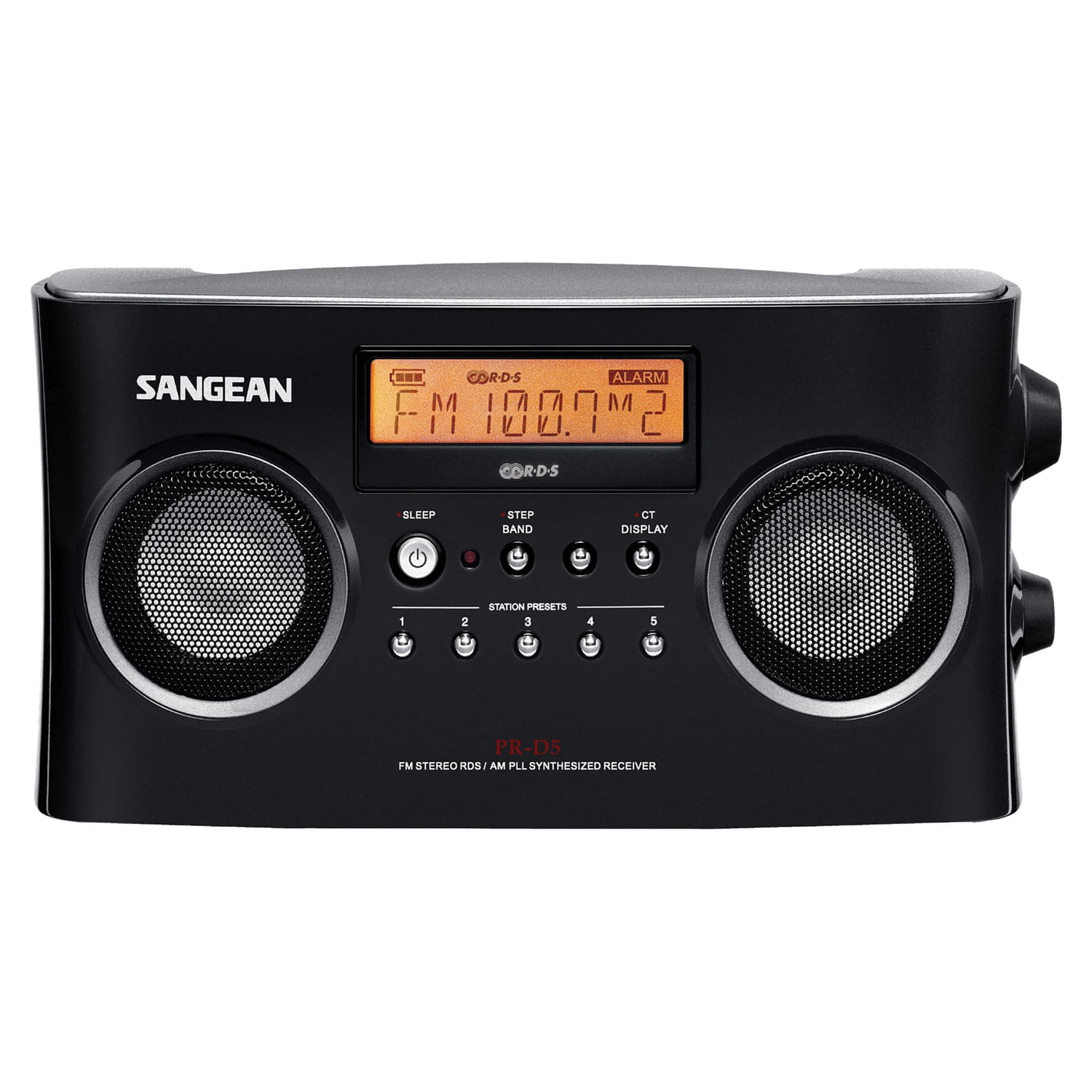 Sangean FM-Stereo/AM Portable Digital-Tuning Radio (Black), PR-D5 BKPT