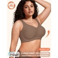 thumbnail image 3 of PoseFree Wireless Bras for Women Full Coverage Comfort Seamless No Underwire Bras Coffee L, 3 of 8