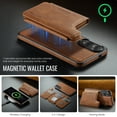 thumbnail image 3 of ELEHOLD Magnetic Wallet Case For Samsung Galaxy S25 Edge,2-in-1 Mag Safe Case with Removable Card Holder, Kickstand Shockproof Protection Cover For Samsung Galaxy S25 Edge,Brown, 3 of 10