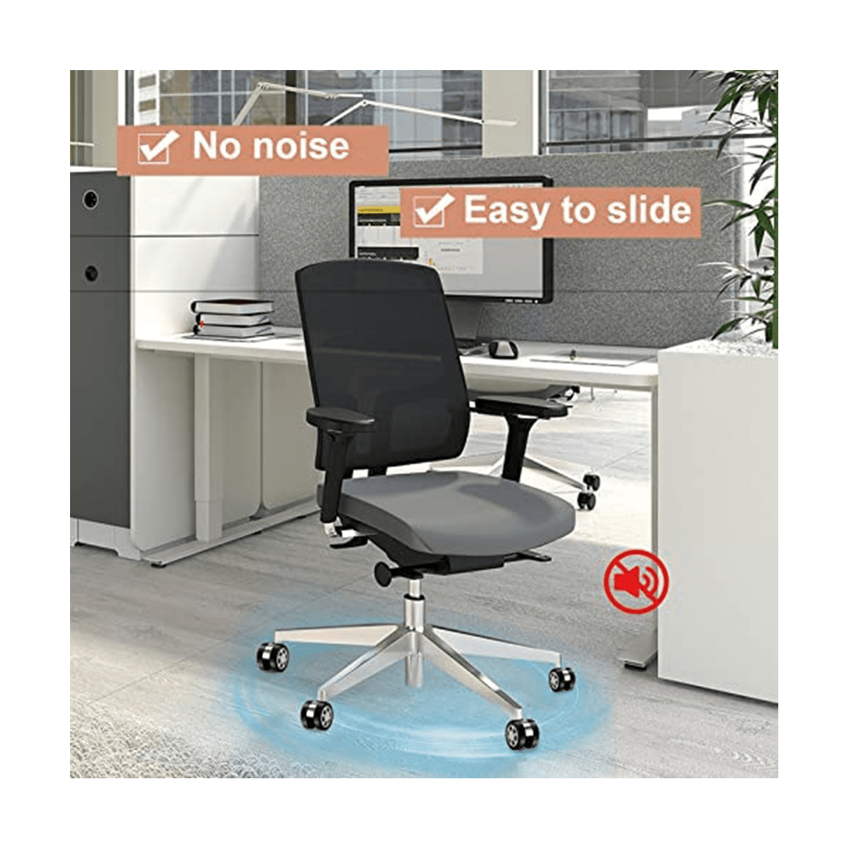 Office Chair Caster Wheels Replacement, Caster Desk Chair Wheels, Rolling Wheels , Chair Casters for Hardwood Floors