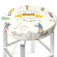 thumbnail image 3 of Balery Golf Icons And Golfer Fundas de asiento para taburete de bar redondo de tela de terciopelo ajustables que protegen de arañazos y manchas para sillas de 14 a 17 pulgadas.-14 inch, 3 of 7