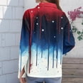 thumbnail image 5 of Domzest Womens Usa 250th Anniversary Shirt Patriotic V Neck Long Sleeve Butoon Down Shirts 4th Of July American Flag Elements Tshirts Sky Blue S, 5 of 5
