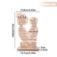 thumbnail image 3 of Mother's Day Parent-Child Wooden Desk Figurine, Mothers Day Decorations Desk Figurine, Sentimental "To My Mom" Desktop Plaque, Creative Home Decor Mothers Day Gifts 1Pcs, 3 of 6