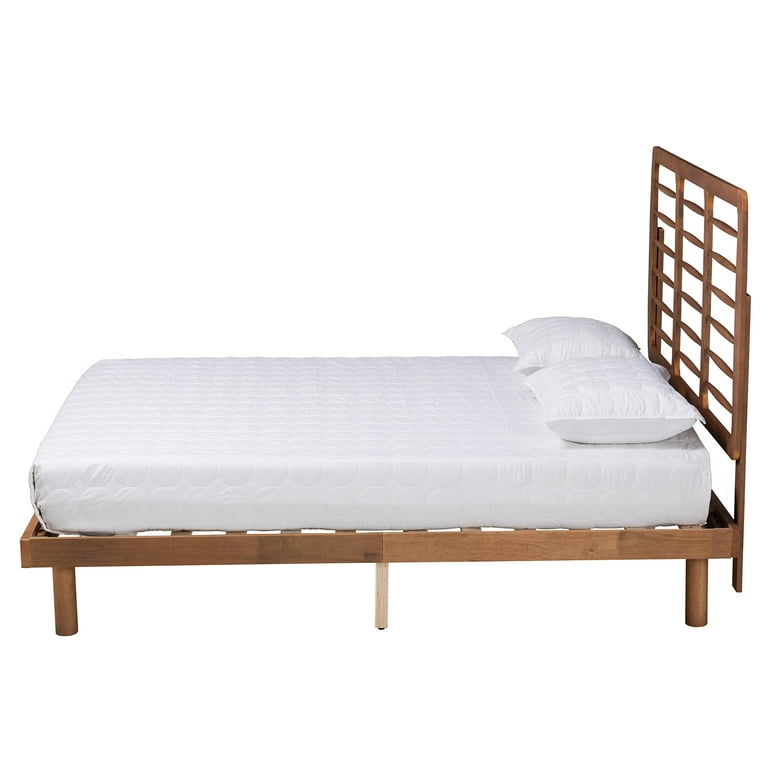 Baxton Studio Petra Mid-Century Modern Ash Walnut Finished Wood Full Size Platform Bed Baxton Studio Petra Mid-Century Modern Ash Walnut Finished Wood Full Size Platform Bed