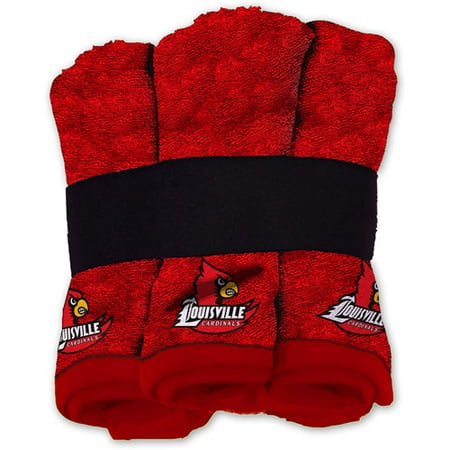 NCAA Louisville Cardinals Wash Cloth Set, 6-Pack