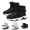 thumbnail image 4 of Povozer Boys & Girls Snow Boots Warm Anti-Slip Outdoor Winter Shoes(Black,12.5), 4 of 6