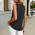 thumbnail image 5 of Dvprdro V Neck Button Front Sleeveless Top for Women Knit Loose Fit Polka Dots Summer Casual Blouse, 5 of 7