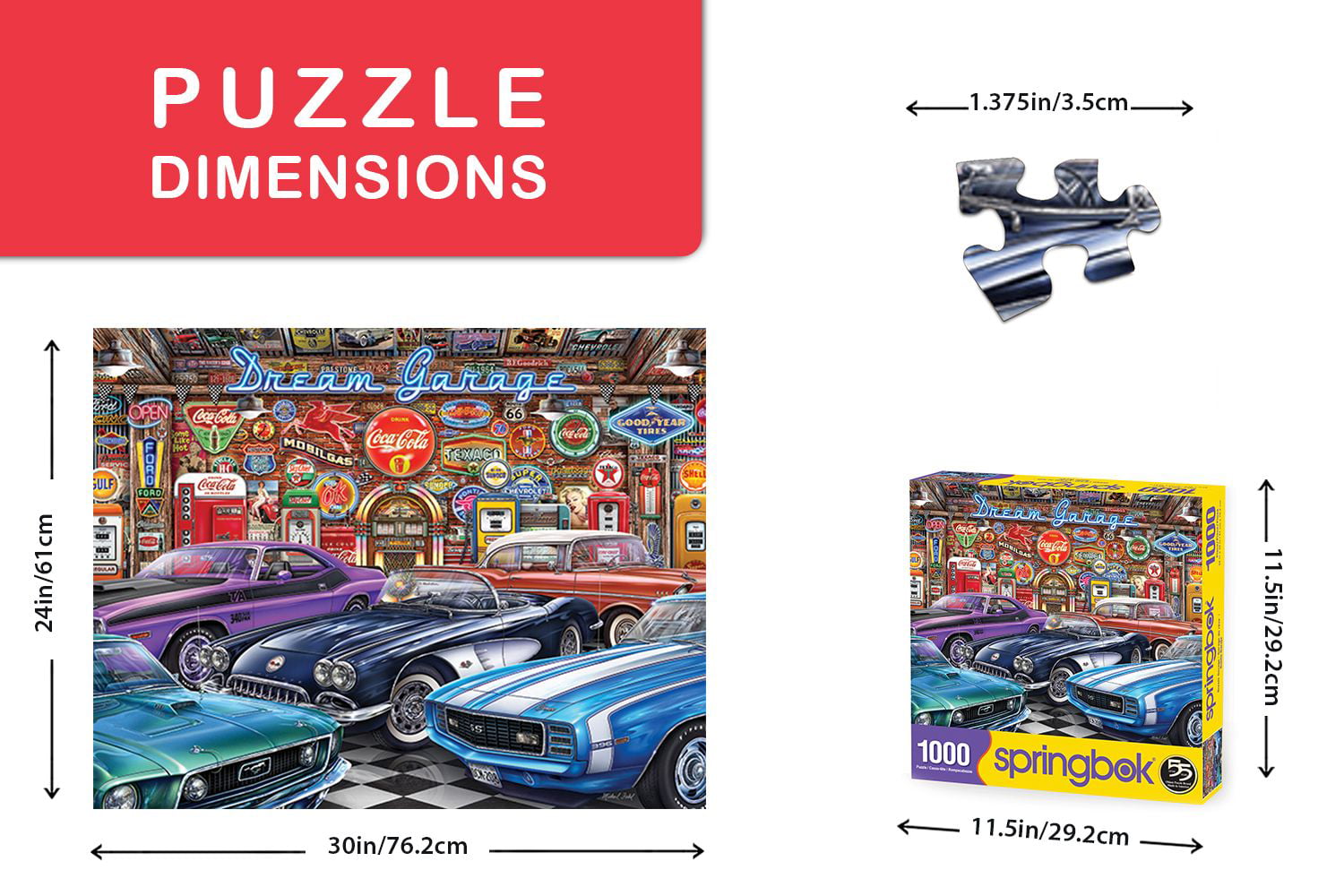 Springbok's 1000 Piece Jigsaw Puzzle Dream Garage
