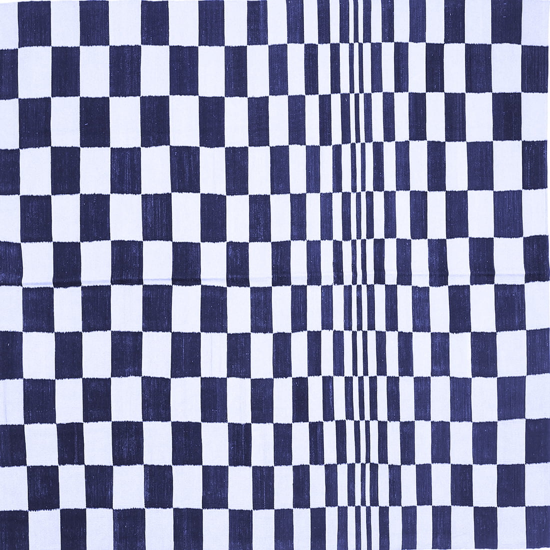 Ahgly Company Machine Washable Indoor Square Checkered Blue Modern Area ...