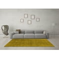 thumbnail image 3 of Ahgly Company Machine Washable Indoor Rectangle Oriental Yellow Industrial Area Rugs, 5' x 7', 3 of 4