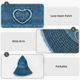 thumbnail image 3 of Denim Bucket Hats for Women, Summer Wide Brim Washed Jean Sun Hat Beach Vacation Outdoor Fishing Hats, 3 of 7