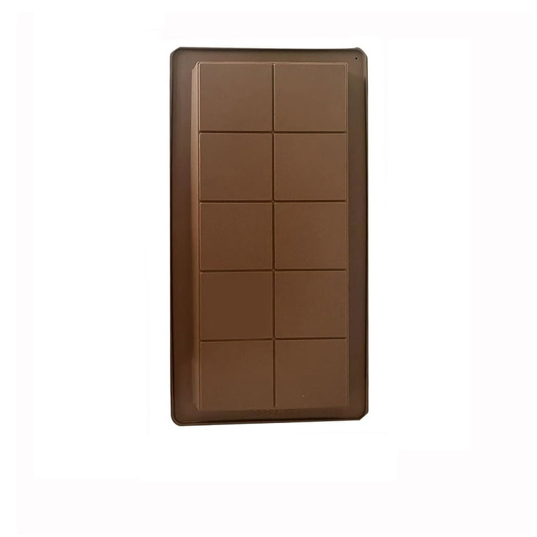 Staron 2PCS Chocolate Molds Silicone (Brown), Deep Chocolates Bar Molds Non-Stick Rectangle Chocolates Candy Bar Molds