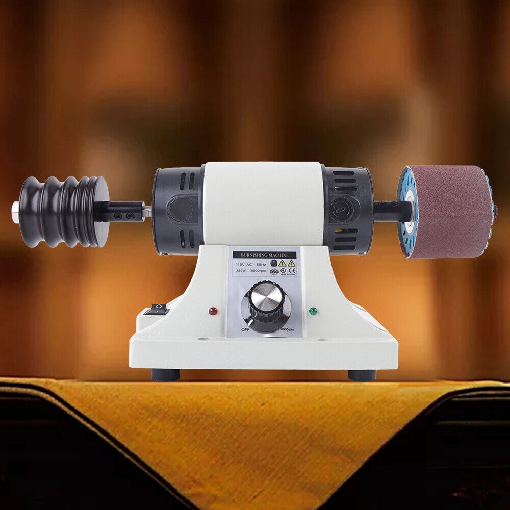 White 350W Leather Polishing Machine, Leather Burnishing Machine, Edge Grinding Machine  Leather Burnishing Machine