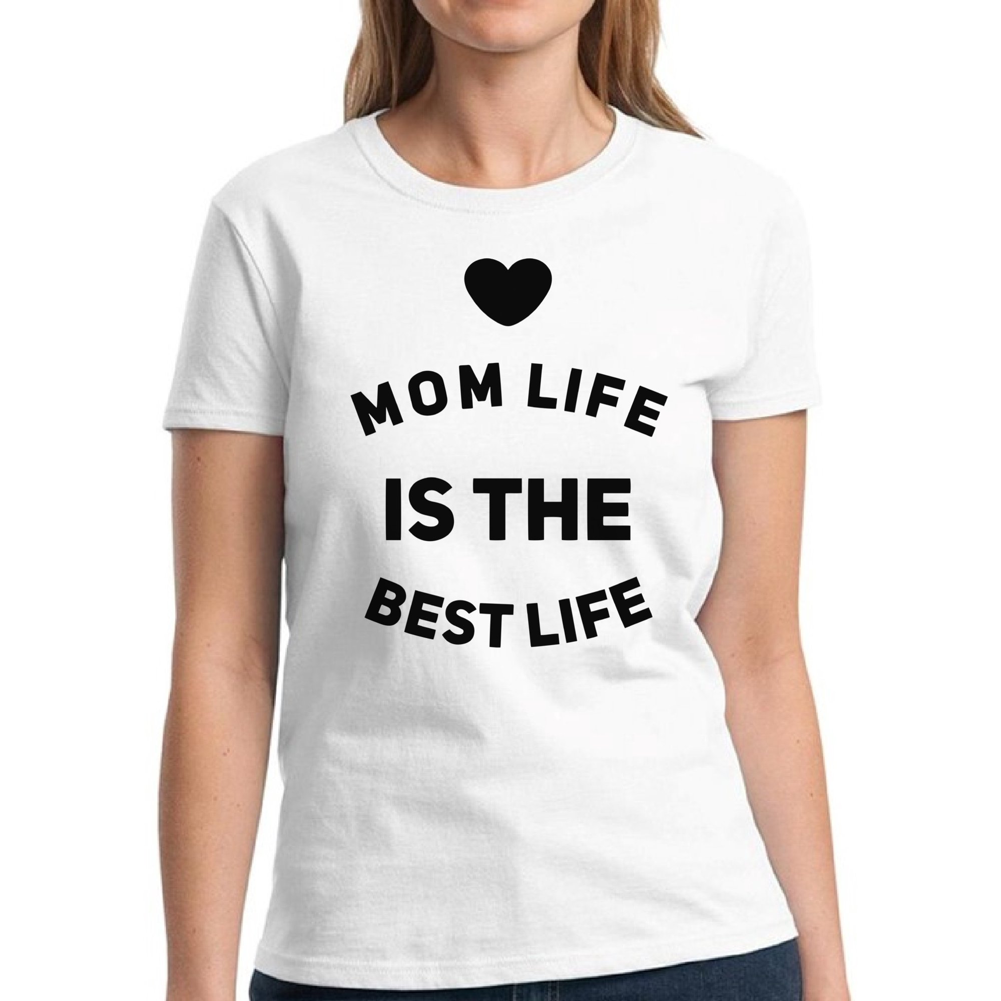 Dreamtees Mom Life Is The Best Life Shirts for Ladies Women Top - Mother's Day Gift - S M L XL 2XL 3XL Graphic Tee