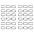 thumbnail image 1 of Molde para tartas, 30 piezas de acero inoxidable poroso para tartas, molde perforado para tartas, molde para mousse con agujeros de 7 cm, 1 of 8