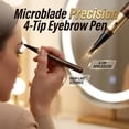 thumbnail image 2 of Waterproof 4-Tip Microblading Eyebrow Pen for Busy Women & Makeup Lovers, Natural Hair-Like Strokes All Day, Smudge-Proof & Long-Lasting(Dark Brown, 1PC), 2 of 7
