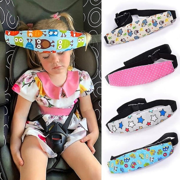 Barn Bälte Fäst bälte Ajustar soporte para la cabeza del asiento de coche para bebé (coche azul)
