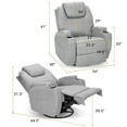 thumbnail image 3 of Costway Rocker Fauteuil Inclinable 360 ° Pivotant Massage & Chauffage Canapé avec Télécommande, 3 of 10