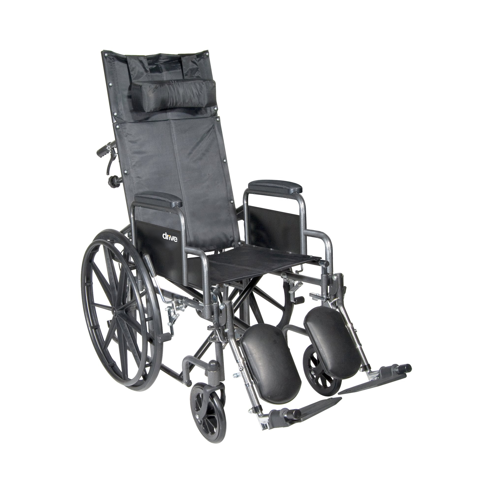 McKesson Reclining Wheelchair Steel 18"20"W x 16"D Elevating Legrest