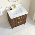 thumbnail image 4 of Mumbai 30" Single Bath Vanity in Aged Dark Brown Oak with Composite Stone Top, 4 of 16