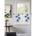 thumbnail image 3 of Sheer Kitchen Tier Curtains 24 Inch length, Rod Pocket Half Curtains Short Drapes, Light Filtering Chiffon Small Window Treatments 2 Panels 27.5"W x 24"L, 3 of 7