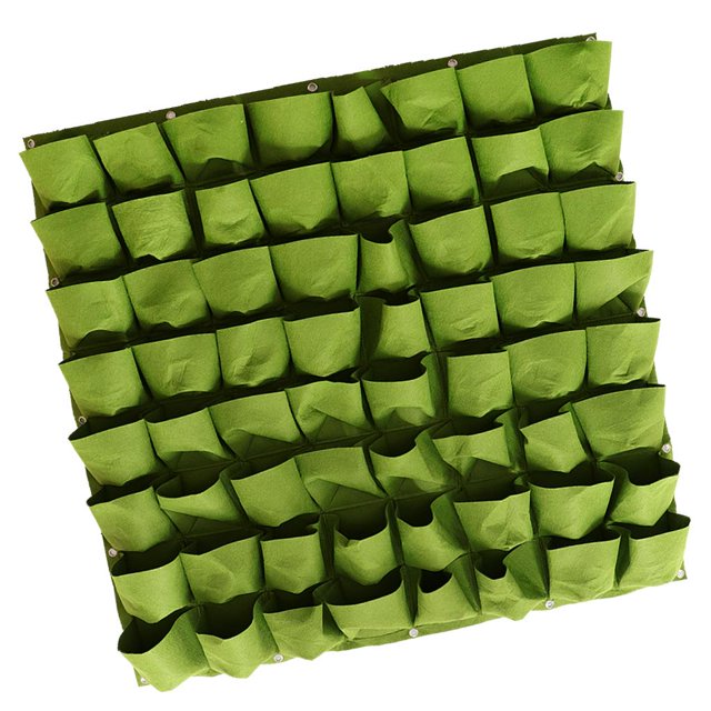 Bolsa de vertical de te Jardineras para colgar en pared Decoración de jardín 49 bolsillos 64 bolsillos Sunnimix bolsas de cultivo vertical