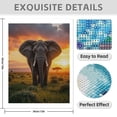 thumbnail image 3 of Diamond Art Kit for Adults, Elephant Sunrise Serengeti Landscape Diamond Painting for Adults Beginners, 5D DIY Diamond Art Painting Kits, Colorful Diamond Painting Craft for Home Decor 12x16, 3 of 7