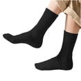 thumbnail image 4 of qelini Thick Crew Socks for Women Plus Size Warm Cozy Mid Calf Socks Fall Winter Floor Socks Solid Color Socks, 4 of 8