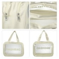 thumbnail image 3 of 1 Pc Women Convenient Large Makeup Bag for Vacation Camping Business Travel Beige-L, 3 of 4