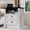 White(2 Drawers), variant on Farmhouse 26" Tall 2-Drawer Dresser with Charging Station, 23.6" Wide Wood Rustic Large Nightstand, End Side Table with Roman Column Design for Adult Bedroom, Living Room