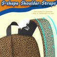 thumbnail image 2 of 17 Inch Lightweight Backpack,PVC Waterproof Oxford Fabric, Ergonomically Designed, with Large Capacity, Leopard Animal Pattern, 2 of 5