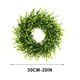 thumbnail image 3 of Corona de boj artificial, corona de follaje artificial, corona decorativa hecha a mano para puerta principal, pared, ventana, adorno resistente a la intemperie para interiores y exteriores,, 3 of 7