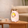 thumbnail image 4 of Cute Cats Humidifier - Mini, Portable & Quiet Humidifier with Night Light, 2 Mist Modes (Continuous/Intermittent), ABS Plastic, 114k Atomization, Lightweight for Desk, Home, Office - White & Peach, 4 of 5