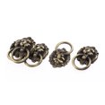 thumbnail image 1 of Manija Para Tirar Metálicas Para Manejar Diseño De Cabeza De León 1,5 Pulgadas De Diámetro Tonos Bronce 5Pcs, 1 of 3