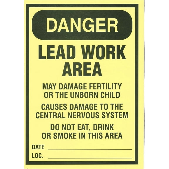 Lead Hazard Paper Sings 10"x14" (100/pk)