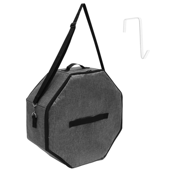Hat Storage Box for Women & Men, Hardboard Support Hat Boxes with 1 Door Hook Hat Organizer, Cowboy Hat Box for Travel, Hat Bag Hat Case (Grey)
