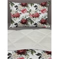 thumbnail image 3 of Shabby Flora Comforter & Sham Bedding Set, Country Style Floral Flower Roses Watercolor Image Art, 3 pcs Duvet Set Microfiber Filling Quilt, 5 Sizes, Dark Coral Maroon, by Ambesonne, 3 of 4