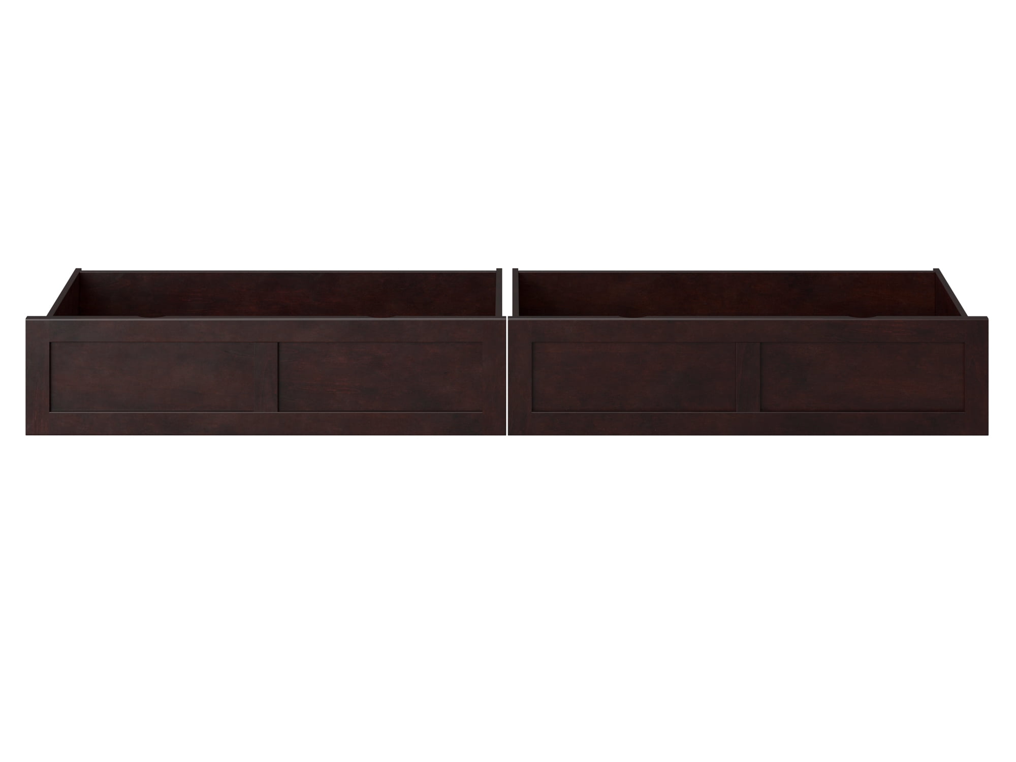 AFI Set of 2 Solid Wood Under Bed Storage Drawers, Twin-XL/Queen, Espresso