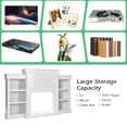 thumbnail image 6 of Canddidliike 70 Inch Modern Fireplace Media Entertainment Center with Bookcase-White, Cabinet Media Console with Storage for Living Room Bedroom, 6 of 8