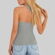 thumbnail image 5 of Tops Casuales sin Mangas para las Mujeres V Cuello Blusa Plegado Vendaje Suéter de Verano Damas Camisa Diaria, 5 of 9