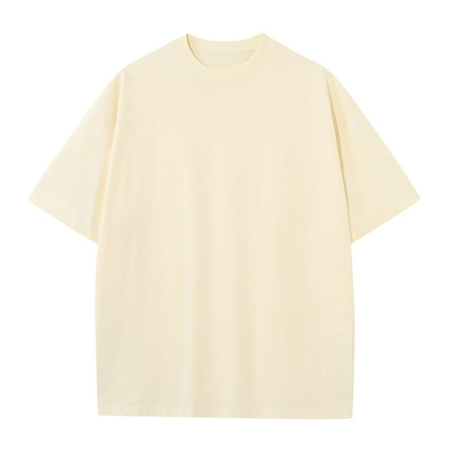 Liquidation d'Été! T-shirt à Manches Courtes pour Hommes, T-shirt Léger à Col Rond Version Filet Couleur Unie Décontractée, Haut d'Été Confortable et Respirant pour Usage Quotidien