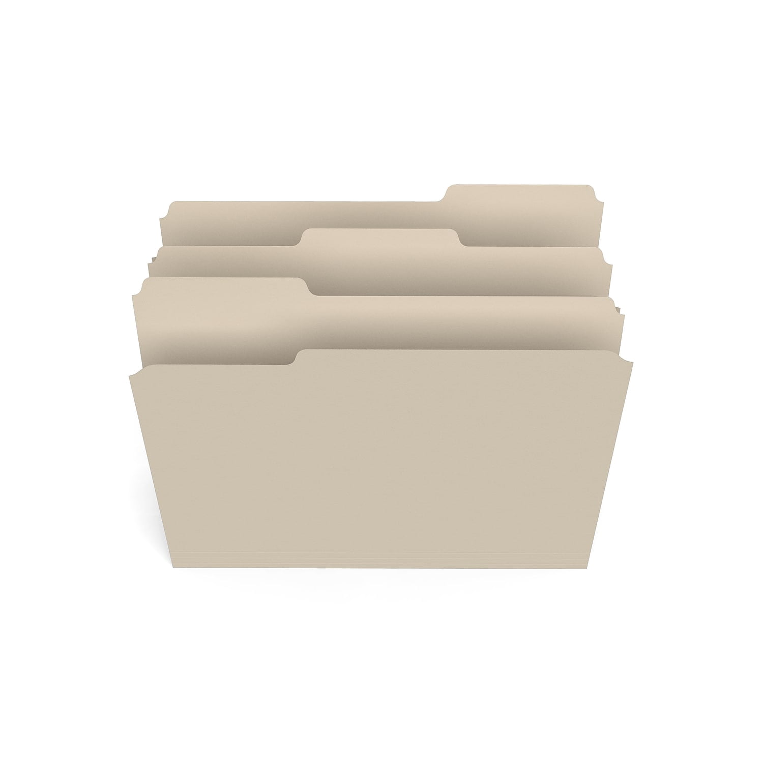 MyOfficeInnovations 100% Recycled Manila File Folders Letter 3-Tab 100/Box (246850)