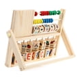 thumbnail image 2 of HLONK Multifunction Wooden Abacus Counting Cognition Board Educational Math Toy Learning Stand for Children Gift, 2 of 13