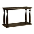 thumbnail image 1 of Furniture of America Germo Solid Wood Open Shelf Sofa Table in Dark Walnut, 1 of 5