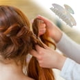 thumbnail image 4 of Women Large Frosted Hair Claw Clip Stylish Grip Pin Teeth Clamp, 4 of 7